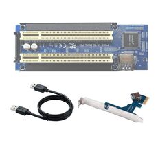 PCI-E 1X a doppia scheda riser PCI Adattatore di estensione Aggiungi scheda di espansione per computer PC