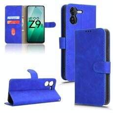 Per vivo iQOO Z9 5G Custodia per telefono in pelle con chiusura magnetica Global Skin Feel (blu)