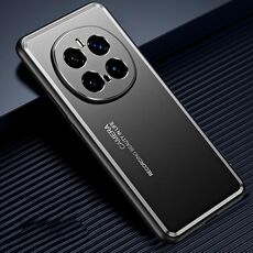 Custodia per telefono in metallo satinato per Honor Magic7 Pro (nero)