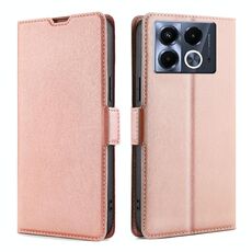 Per Infinix Note 40 5G Custodia in pelle con fibbia laterale ultra sottile e flip orizzontale (oro rosa)