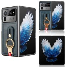 Per Tecno Phantom V Fold2 Custodia per telefono in pelle con cinturino posteriore (blu)