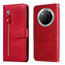 Per Honor X9c / Magic7 Lite Custodia per telefono in pelle con cerniera e texture di vitello alla moda (rosso)