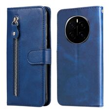 Custodia per telefono in pelle con cerniera For Honor Magic7 Fashion Calf Texture (blu)