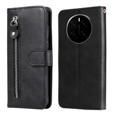 Custodia per telefono in pelle con cerniera For Honor Magic7 Fashion Calf Texture (nero)