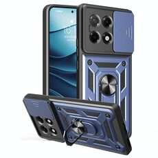 Per Tecno Camon 30S Custodia per fotocamera scorrevole in TPU+PC (blu)