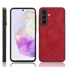 Per Samsung Galaxy A36 5G Custodia per telefono con motivo a mucca e cuciture (rosso)