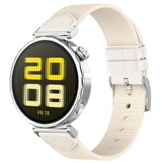 Per Huawei Watch GT 5 41mm / GT 5 Pro 42mm Cinturino in nylon denim cucito (bianco)