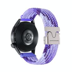 Cinturino per orologio in nylon intrecciato con bottone automatico da 20 mm (viola colorato)