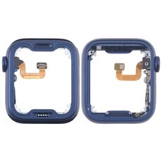 Per Apple Watch Series 6 44MM LTE Piastra lunetta centrale in lega di alluminio con cavo flessibile Crown Spin Axis (blu)