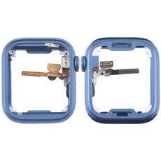 Per Apple Watch Series 7 41MM LTE Piastra lunetta centrale in lega di alluminio con cavo flessibile Crown Spin Axis (blu)