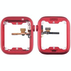 Per Apple Watch Series 7/8/9 41MM GPS in lega di alluminio con piastra per lunetta centrale e cavo flessibile per asse di rotazione della corona (rosso)