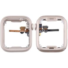 Per Apple Watch Series 7/8/9 45MM GPS in lega di alluminio con piastra per lunetta centrale e cavo flessibile per asse di rotazione della corona (Starlight)