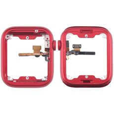 Per Apple Watch Series 7/8/9 45MM GPS in lega di alluminio con piastra per lunetta centrale e cavo flessibile per asse di rotazione della corona (rosso)