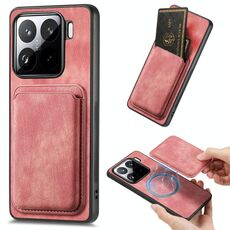 Per Xiaomi 15 Retro Leather Card Bag Custodia magnetica per telefono (rosa)