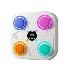 Giocattolo di decompressione domestico per bambini con bersaglio da boxe per musica Bluetooth intelligente con display digitale (bianco)