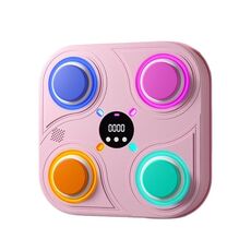 Giocattolo di decompressione domestico per bambini con bersaglio da boxe per musica Bluetooth intelligente con display digitale (rosa)