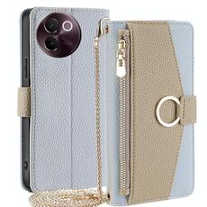 Per vivo V30e 5G Global Crossbody Litchi Texture Custodia in pelle per telefono (blu)