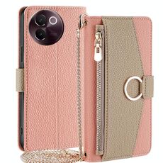 Per vivo V30e 5G Global Crossbody Litchi Texture Custodia in pelle per telefono (rosa)