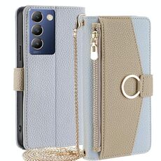 Per vivo Y100 5G IDN Crossbody Litchi Texture Custodia in pelle per telefono (blu)