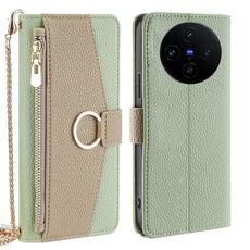 Per vivo X100s Crossbody Litchi Texture Custodia in pelle per telefono (verde)