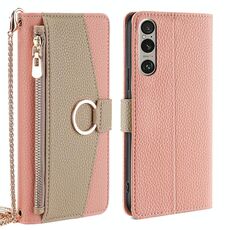 Per Sony Xperia 1 VI Crossbody Litchi Texture Custodia in pelle per telefono (rosa)