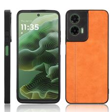 Per Motorola Moto G35 5G Custodia per telefono con motivo a mucca e cover posteriore (arancione)