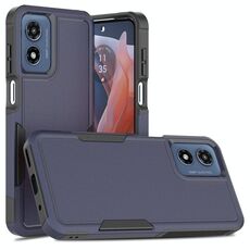 Per Motorola Moto G Play 4G 2024 2 in 1 PC + Custodia per telefono in TPU (blu scuro)