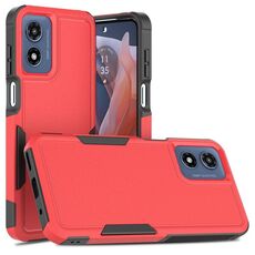 Per Motorola Moto G Play 4G 2024 2 in 1 PC + Custodia per telefono in TPU (rosso)