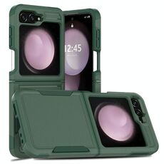 Per Samsung Galaxy Z Flip6 5G 2 in 1 PC + custodia per telefono in TPU (verde scuro)