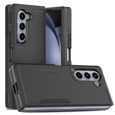 Per Samsung Galaxy Z Fold6 5G 2 in 1 PC + Custodia per telefono in TPU (Nero)