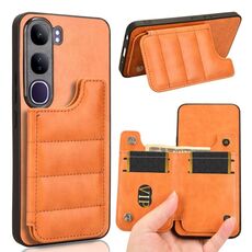 Per vivo V40 Lite 4G / 5G IDN Custodia per telefono con motivo a mucca e carta da cucire (arancione)