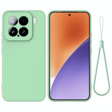 Per Xiaomi 15 Custodia per telefono antiurto in silicone liquido a tinta unita con copertura completa (verde)