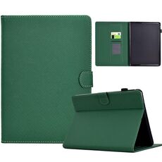 Per Amazon Kindle Paperwhite 12a generazione 2024 Custodia in pelle per tablet intelligente con trama in fibra di colore solido (verde)
