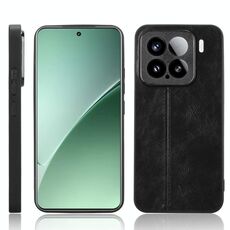 Per Xiaomi 15 Custodia per telefono con motivo a mucca e cuciture (nero)