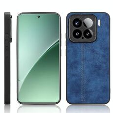Per Xiaomi 15 Custodia per telefono con motivo a mucca e cuciture posteriori (blu)