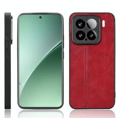 Per Xiaomi 15 Pro Custodia per telefono con motivo a mucca e cuciture (rosso)