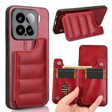 Per Xiaomi 15 Pro Custodia per telefono con motivo a mucca e carta da cucito (rosso)