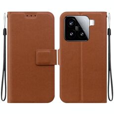 Per Xiaomi 15 Custodia per telefono in pelle con fibbia magnetica ultrasottile (marrone)