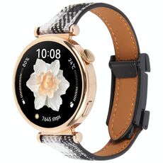 Cinturino per orologio in pelle con fibbia magnetica sottile universale da 18 mm (grigio)