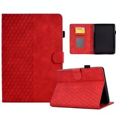 Per Amazon Kindle PaperWhite 12a generazione 2024 Custodia per tablet intelligente in pelle goffrata Rhombus (rosso)
