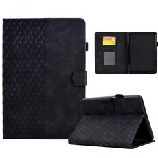 Per Amazon Kindle PaperWhite 12a generazione 2024 Custodia per tablet intelligente in pelle goffrata Rhombus (nero)