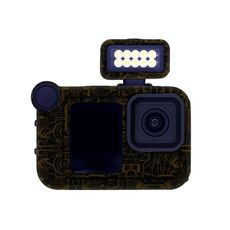 Per GOPro HERO13 Black Camera Adesivi Pellicola protettiva per il corpo, Stile: 10 Circuit Dark Gold