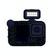 Per GOPro HERO13 Black Camera Adesivi Pellicola protettiva per il corpo, Stile: 12 Circuito Blu