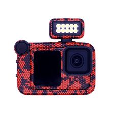 Per GOPro HERO13 Black Camera Adesivi Pellicola protettiva per il corpo, Stile: 17 Snake Scale Red