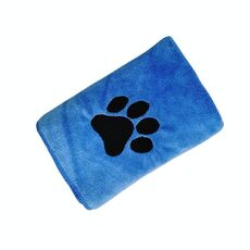 Asciugamano assorbente in microfibra per animali domestici, asciugamano per la pulizia del bagno di cani e gatti, dimensioni: 50x100 cm (blu)