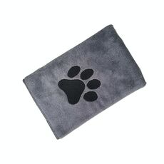 Asciugamano assorbente in microfibra per animali domestici, asciugamano per la pulizia del bagno di cani e gatti, dimensioni: 35x75 cm (grigio medio)