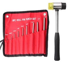 Set di punzoni per perni a rulli per impieghi gravosi 9 in 1, strumenti per la rimozione di punzoni rotondi, specifiche: con martello