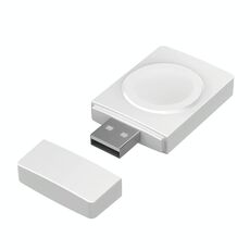 S02 per Apple Watch Series Caricabatterie wireless magnetico USB con funzione di lettore di schede (bianco)