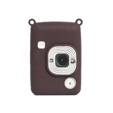 Per FUJIFILM instax Mini Liplay Custodia morbida in silicone anti-caduta resistente all'usura (marrone scuro)