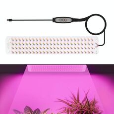 Pannello USB da 5 V per piante, luce intelligente con temporizzazione di oscuramento, LED per piante, luce per la crescita, dimensioni: 1 testa (luce rosa viola)